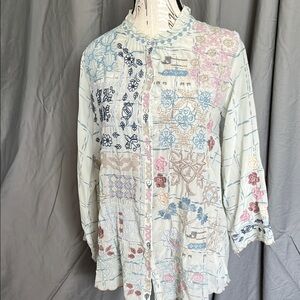 Biya by Johnny Was embroidered blouse